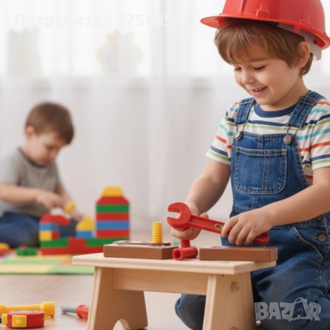 Детски комплект с инструменти и каска TOOLS DIY Working Set