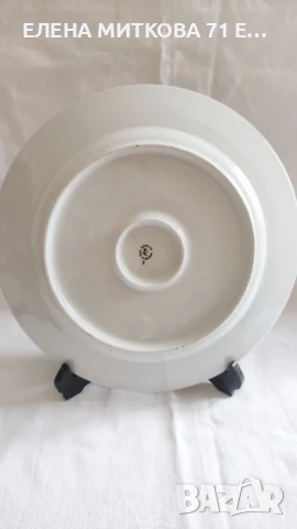 Голямо масивно порцеланово плато на "Китка"с лека дълбочина, снимка 2 - Чинии - 50869057