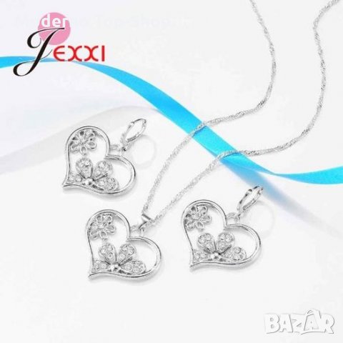 Нежен дамски комплект печат 925., снимка 6 - Колиета, медальони, синджири - 31051955