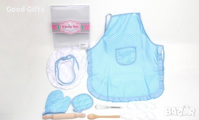 Детски готварски сет с Аксесоари, Престилка и шапка, снимка 2 - Други - 42809917