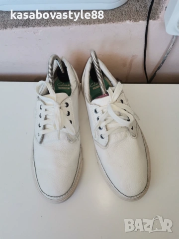 Бели обувки Clarks 42 н. Естествена кожа , снимка 9 - Дамски ежедневни обувки - 54148411