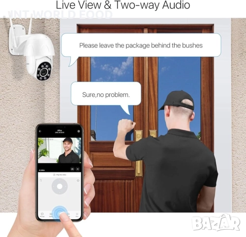 1080P 2MP IP PTZ Безжична Охранителна Камера  Пълноцветно нощно виждане YCC365 Plus APP, снимка 11 - IP камери - 52062710
