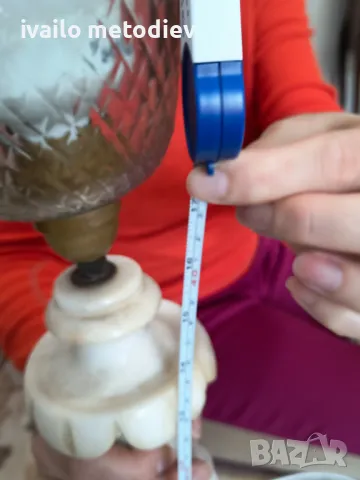 Мраморна Лампа, снимка 8 - Настолни лампи - 49629629