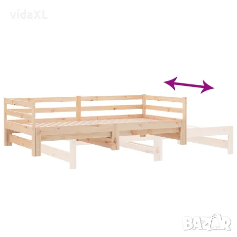 vidaXL Разтегателно дневно легло, без матрак, 80x200 см, снимка 9 - Спални и легла - 56147929