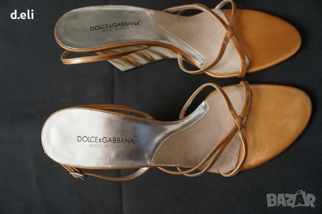 Dolce&Gabbaba Italy 🇮🇹 Size 38 100% Кожа Три вида сандали, снимка 6 - Сандали - 50946348