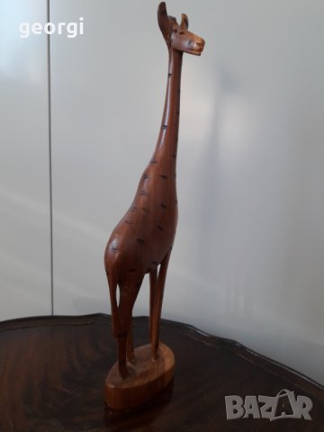 Дърворезба жираф, снимка 4 - Статуетки - 31851792