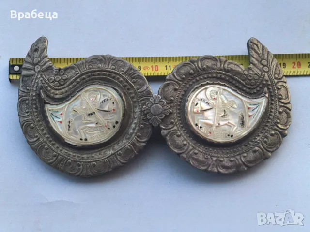 Религиозни пафти. Седеф. Религия. Св. Георги и св. Димитър , снимка 7 - Антикварни и старинни предмети - 47631040