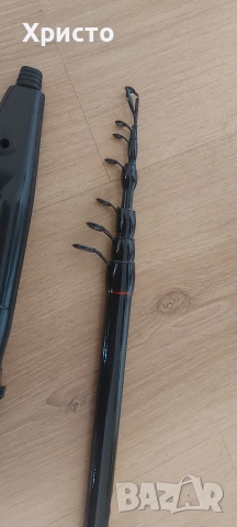 Оферта! Нов спининг к-т от карбонова въдица 4метра с макара влакно и примамки , снимка 2 - Въдици - 53980392