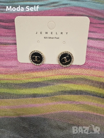 Обици Шанел -реплика, снимка 3 - Обеци - 53108238