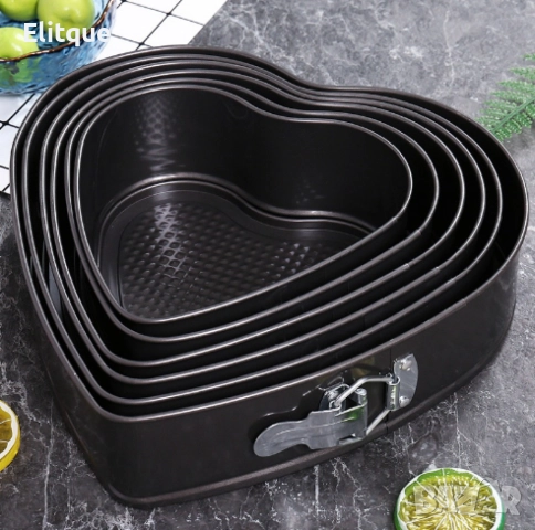 Комплект от 6бр метални форми сърце за торта, снимка 7 - Други стоки за дома - 52862442