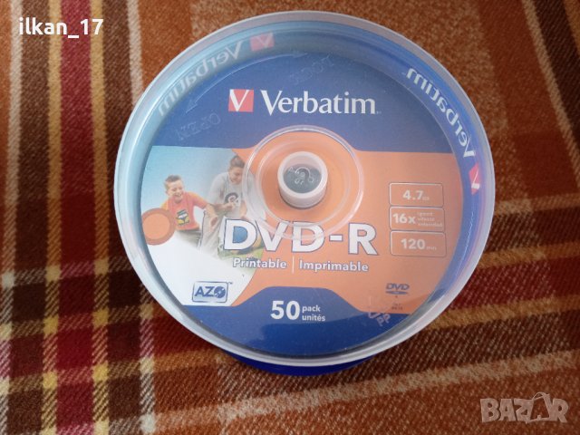 Verbatim DVD-R, 4.7 GB, 16x, AZO покритие, 50 броя в шпиндел, снимка 3 - DVD дискове - 37995173