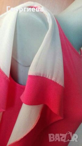 Прекрасна италианска рокля, цвят корал🍀👗M, M/L🍀👗арт.636, снимка 6 - Рокли - 29693057