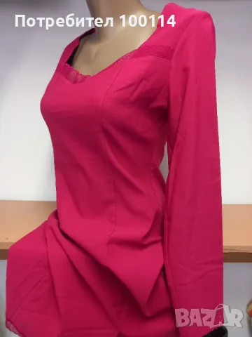 Рокля по тялото в цвят малина, снимка 2 - Рокли - 49859571