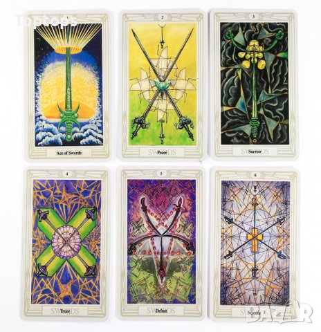 Уникални таро карти: Osho Zen Tarot & Thoth Tarot & Golden Dawn Tarot, снимка 9 - Карти за игра - 34166777