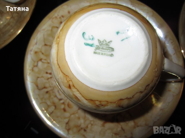 , СЕРВИЗ ЗА КАФЕ/ЧАЙ-КАHLA;  БАВАРСКИ ЧАШИ;  КОСТЕН ПОРЦЕЛАН;                      , снимка 4 - Декорация за дома - 31791488