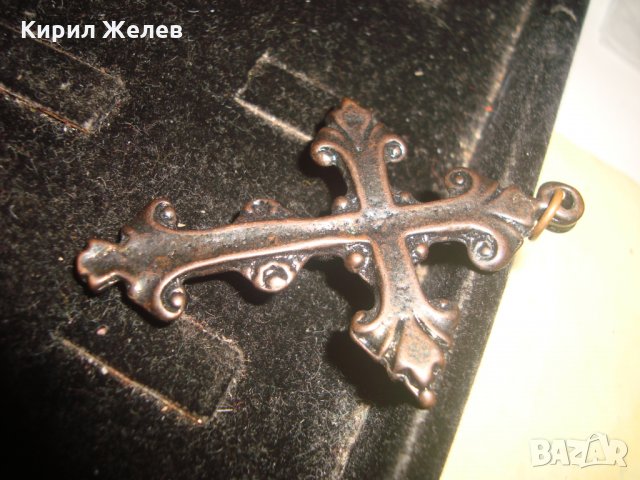 СТАР НАГРЪДЕН МЕДЕН КРЪСТ РЕТРО СТИЛ 14509, снимка 2 - Колиета, медальони, синджири - 33790413