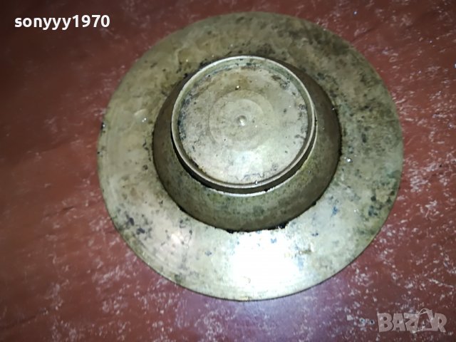 пепелник мед/месинг внос франция 11см 0803231624, снимка 10 - Антикварни и старинни предмети - 39930254