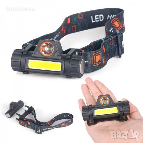 Акумулаторен LED челник фенер за глава, бягане, планина, лов, риболов, снимка 2 - Екипировка - 36846168