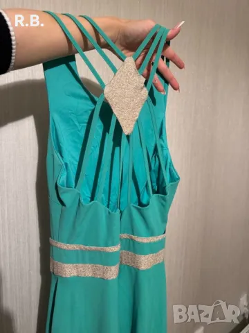 Тюркоазена рокля Alessa, M размер, снимка 14 - Рокли - 37921455