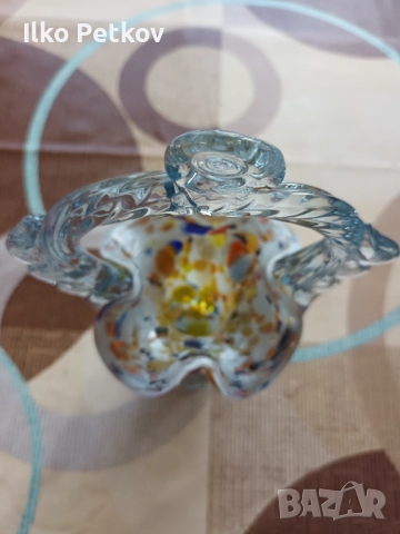 Стъклена кошница, снимка 2 - Декорация за дома - 51792250