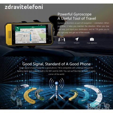 HUMMER nomu t18 телефон радиостанция IP68 cat ударойстойчив,водоустой, снимка 8 - Други - 34375395