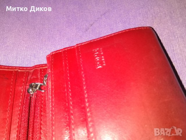 Марково портмоне Бонд 185х100мм естествена кожа винено, снимка 7 - Портфейли, портмонета - 40487387