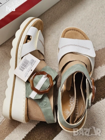 Нови Rieker сандали на платформа, 42 рр, снимка 2 - Сандали - 54078123