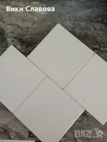 Фаянс бял релеф 15/15 см.+подарък, снимка 2 - Други стоки за дома - 48252312