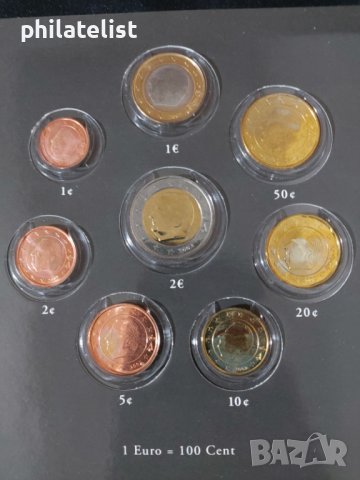 Комплектен сет - Белгия във франкове и Евро серия от 1 цент до 2 евро 2002 , снимка 2 - Нумизматика и бонистика - 44479383