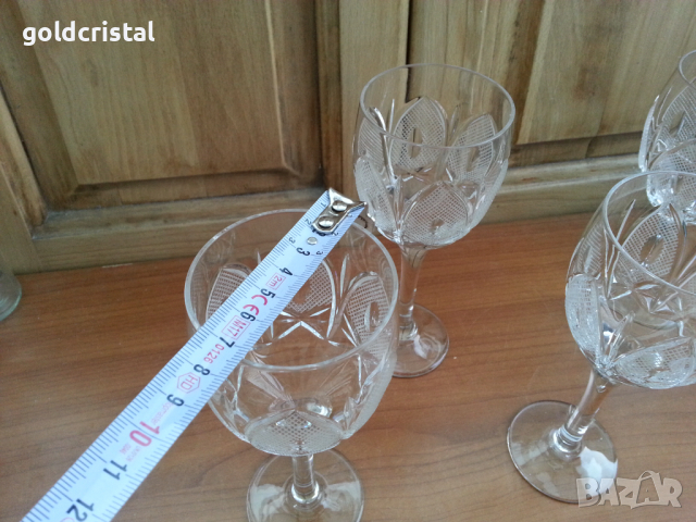 Кристални чаши, снимка 5 - Антикварни и старинни предмети - 36553643