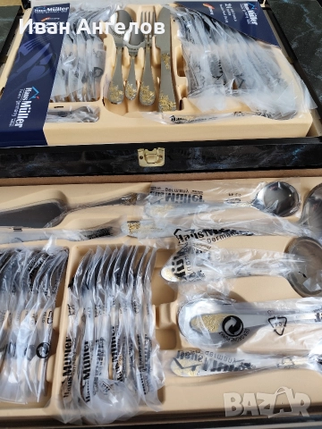 Нов луксозен кухненски комплект прибори 2 за 12 човека , снимка 4 - Прибори за хранене, готвене и сервиране - 52662300