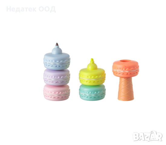Хайлайтери, Fancy Macarons, 6 цвята, снимка 1 - Ученически пособия, канцеларски материали - 44489882