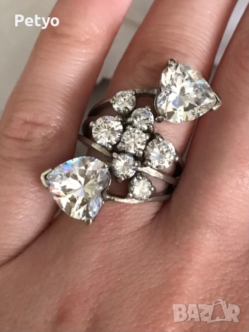 Дамски сребърен пръстен, снимка 3 - Пръстени - 54015515