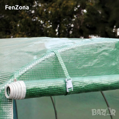 Покривало за оранжерия 3x2x2м – 2 врати ,Армирано UV , с цип и 6 прозорци (без рамка), снимка 8 - Оранжерии - 54051321