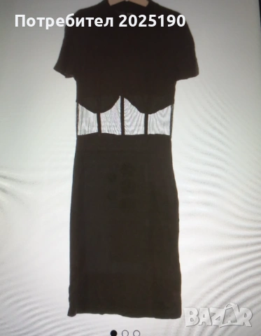 Дамска черна рокля Н&М 