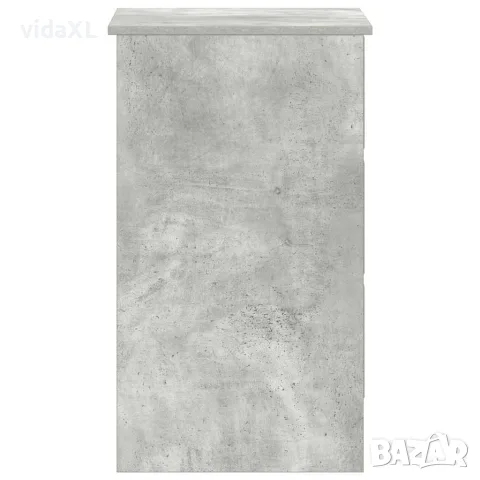vidaXL Бюро, бетонно сиво, 90x45x76 см, инженерно дърво, снимка 7 - Бюра - 56147764