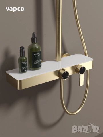 Луксозен душ в златен цвят D29, снимка 3 - Душове - 51488967