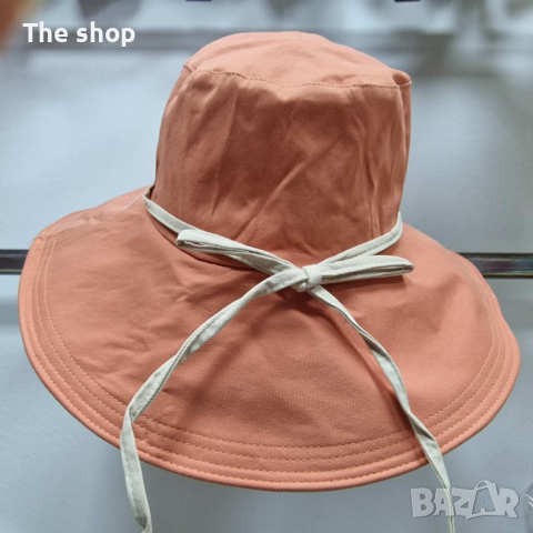 Красива дамска шапка с панделка в модерни нежни цветове (001) - 4 варианта, снимка 4 - Шапки - 44778824