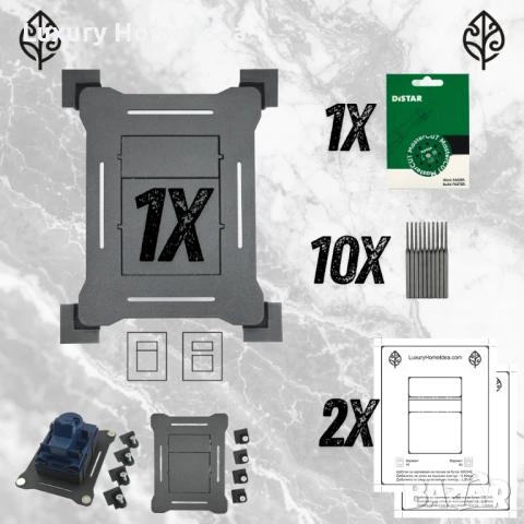 Основа за скрит монтаж на бутон от плочка (GROHE механизъм) -  Luxury Home Idea, снимка 2 - Други стоки за дома - 53980601