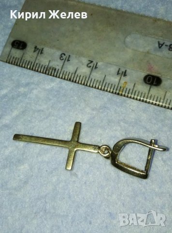 СТИЛНА СРЕБЪРНА АРТ ОБЕЦА СРЕБРО 925 със СРЕБЪРНО КРЪСТЧЕ 39970, снимка 4 - Обеци - 42426456