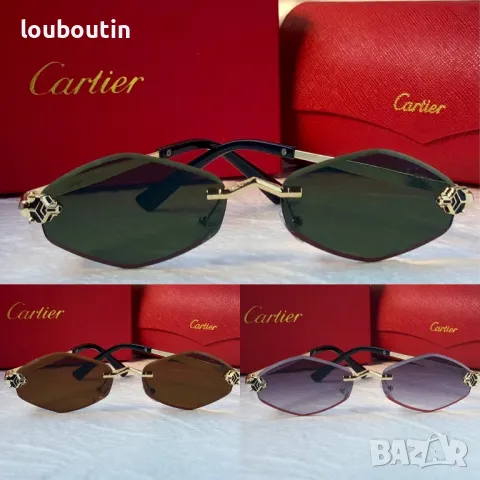 Cartier 2024 дамски слънчеви очила ромб 3 цвята