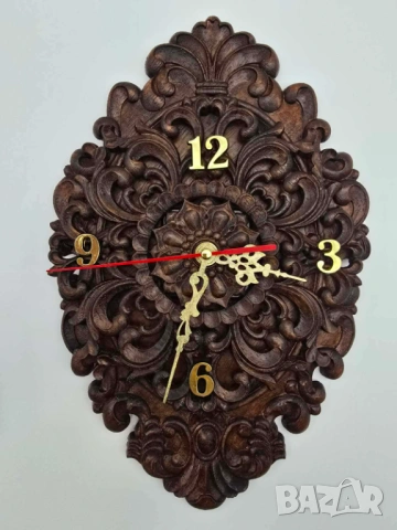 Часовник дърворезба България, снимка 3 - Стенни часовници - 53187796