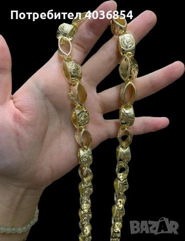 Позлатени мъжки ланци 14к, снимка 4 - Колиета, медальони, синджири - 53279660