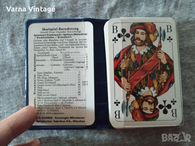 Колекционерски карти за Скат НОВИ в оригинален калъф. SCHMID Германия., снимка 2 - Карти за игра - 54138624