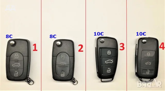 Ключ кутийка дистанционно за Ауди Audi
