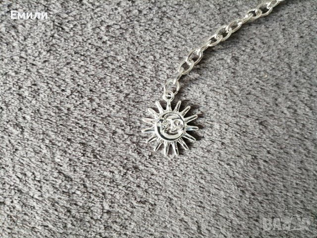 Колан верижка с луна в сребрист цвят, снимка 10 - Колани - 38077449