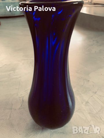 Винтажна ваза и два пепелника гутно стъкло 1970г, снимка 2 - Вази - 37411372