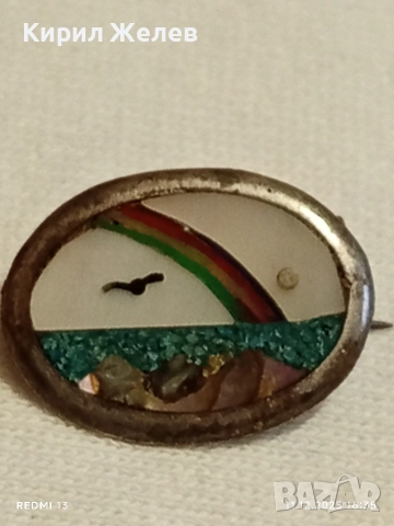 РЯДКА ВИНТИДЖ СРЕБЪРНА БРОШКА за КОЛЕКЦИОНЕРИ 52435, снимка 7 - Други ценни предмети - 52738206