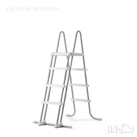 Стълба за басейни Intex, 91/107 см, стоманена конструкция, лесен монтаж, безопасна, снимка 1