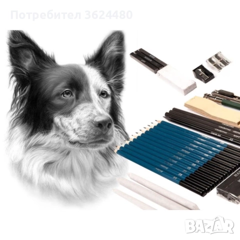 КОМПЛЕКТ ЗА СКИЦИРАНЕ И ГРАФИКА ПРОФЕСИОНАЛЕН 4822, снимка 4 - Други - 52643816